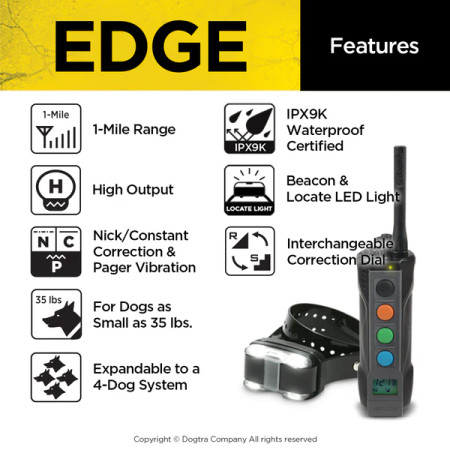 Dogtra Edge Hunting Dog Training 2 Collars Kit